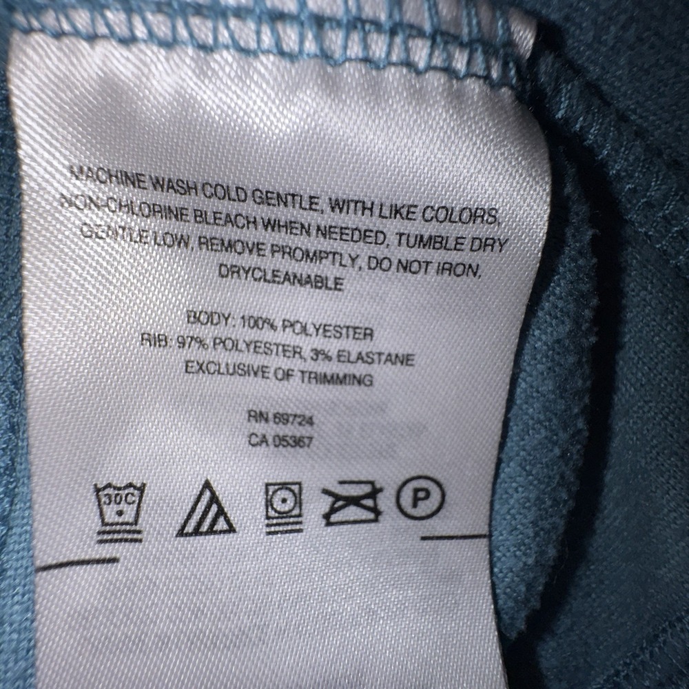 Columbia Women's Large‎ Pullover 1/4 Zip Fleece Green Teal Long Sleeve Casual - Picture 7 of 8